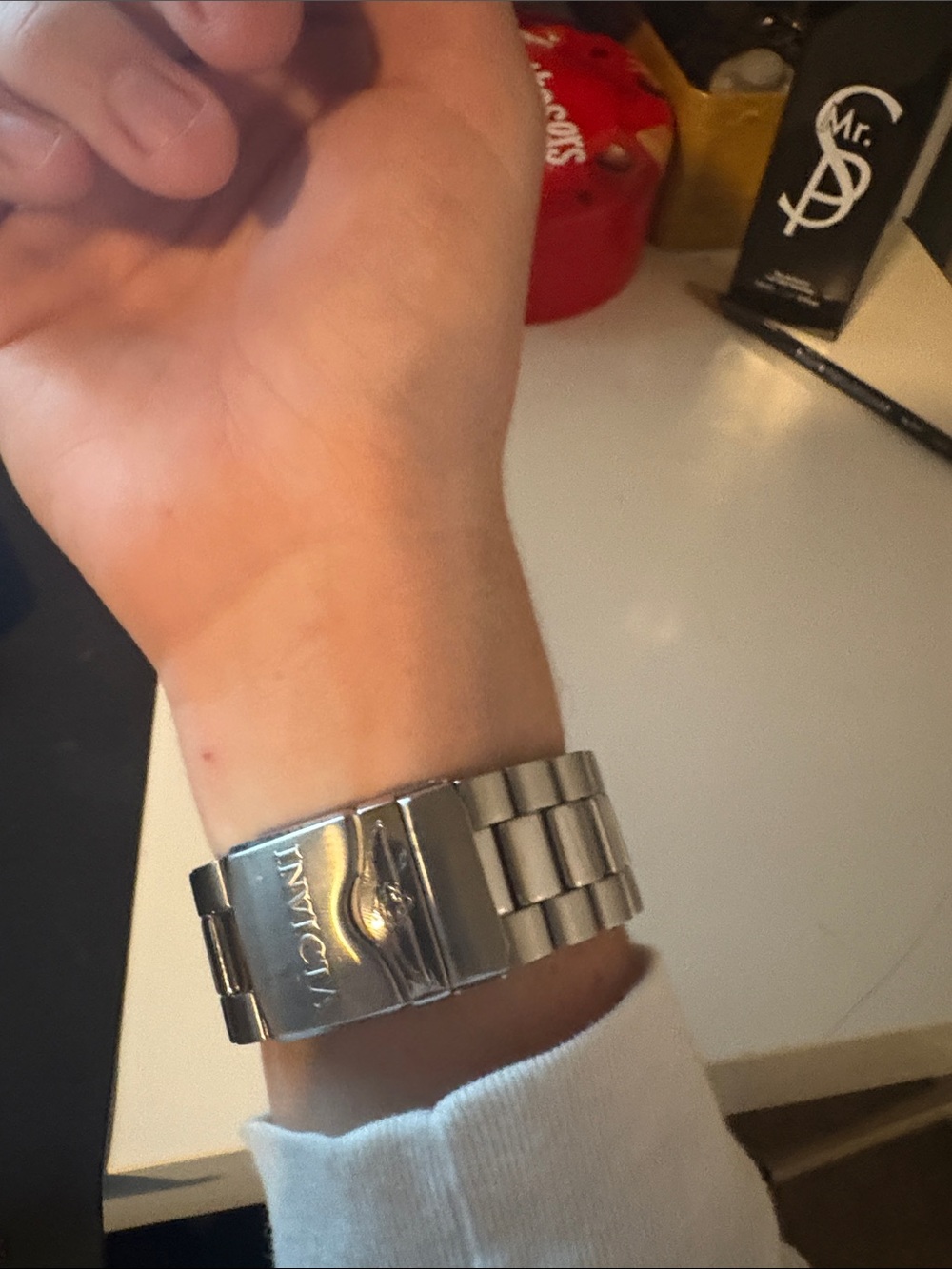 Invicta Silver Stainless Steel Watch with Blue Dial - Picture 6 of 7